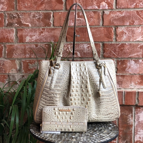 Brahmin Handbags - Brahmin Adina Tote Silver Birch+ Suri Wallet NWT